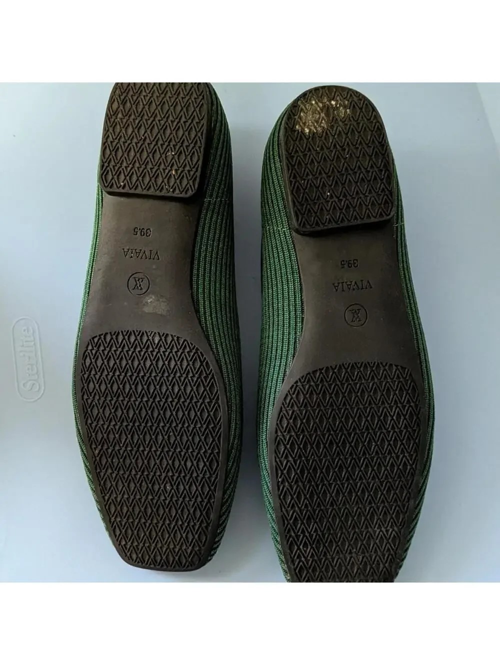 VIVAIA Margot Olive Green Square Toe Knit Ballet Flats Washable Womens Size 8.5